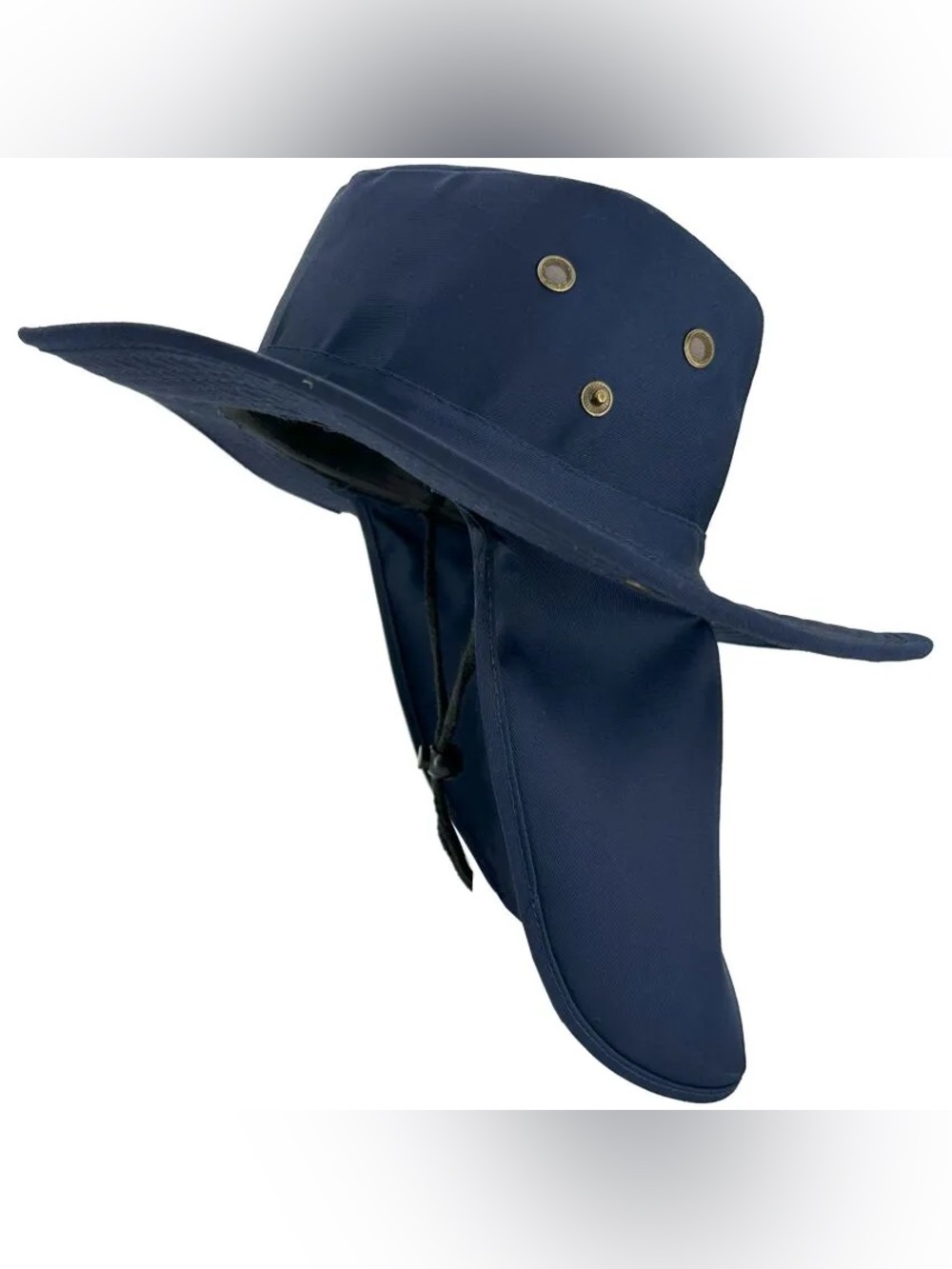 Navy Blue Camping Boonie Hat for Men - Quick Dry Hat with Neck Flap L/XL